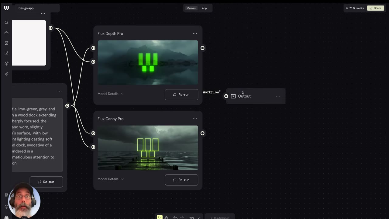 두 모델에 output 노드 추가 — app 생성 트리거