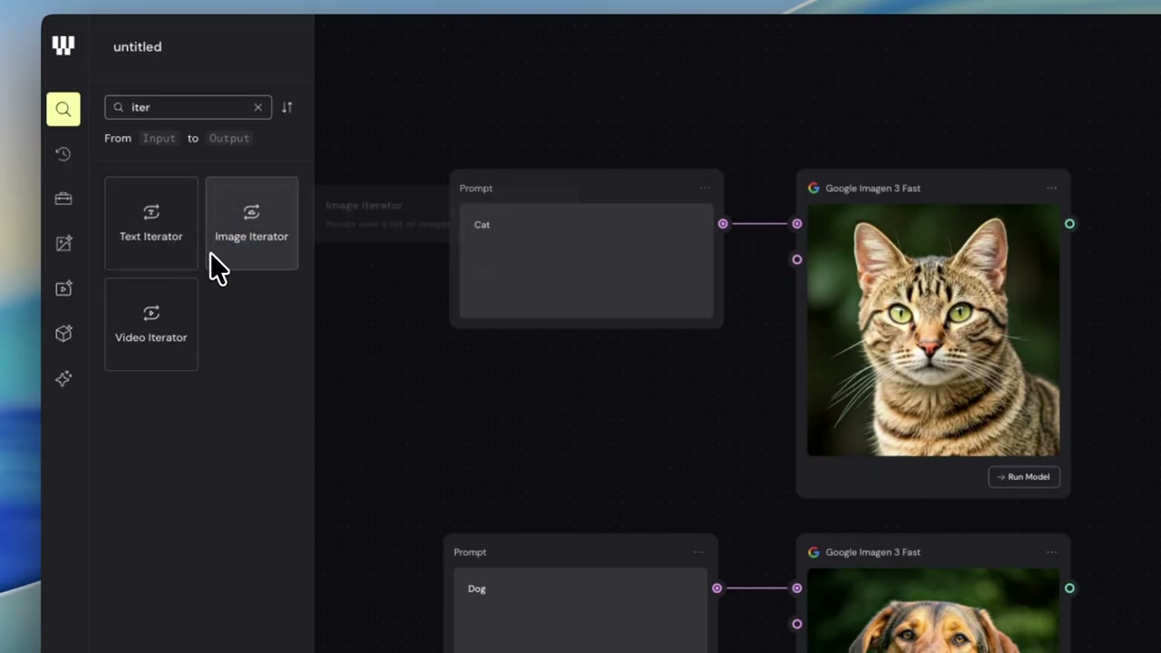 iterator 검색 — text, image, video iterator