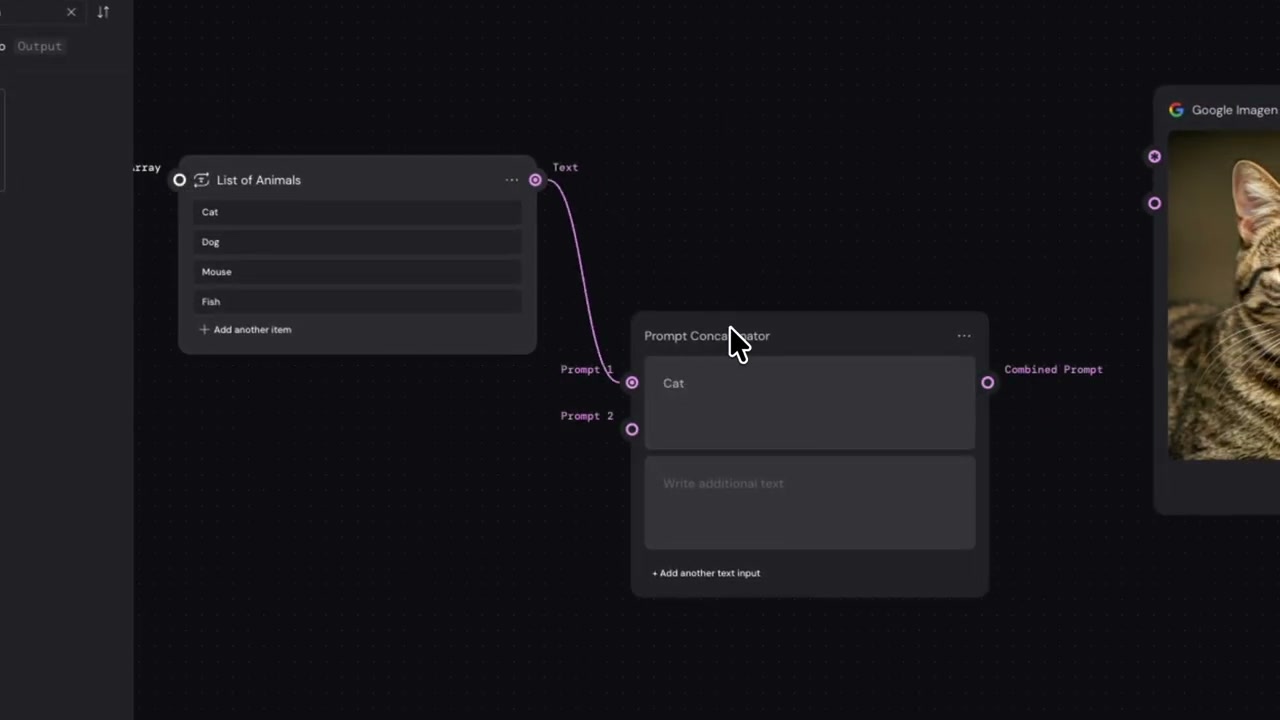 animal 리스트(iterator)를 prompt concatenator에 연결